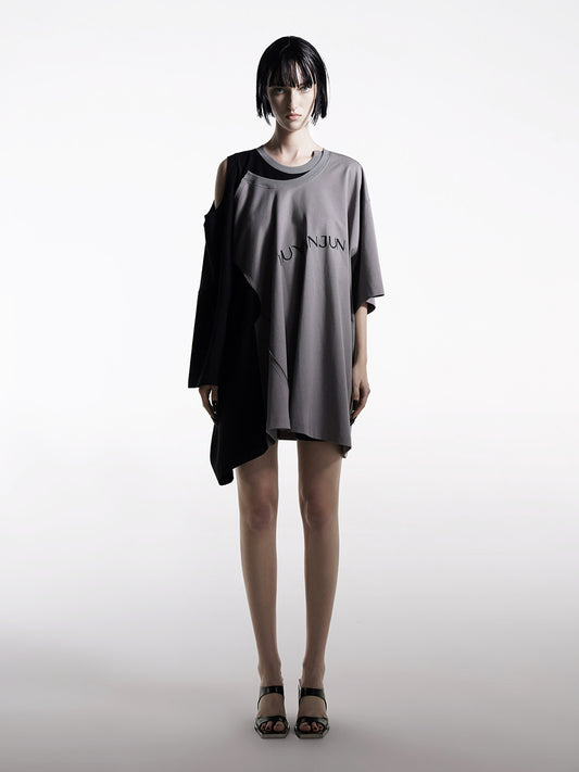 ASYMMETRIC DESTRUCTED OVERSIZED T-SHIRT